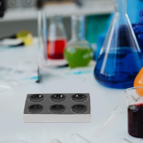 OUNONA Porcelain Spot Plates for Experiment 3.54X2.36 Inch Ceramic 6-Well Reaction Plate for Laboratory Chemical Testing and Scientific Analysis in Saudi Arabia