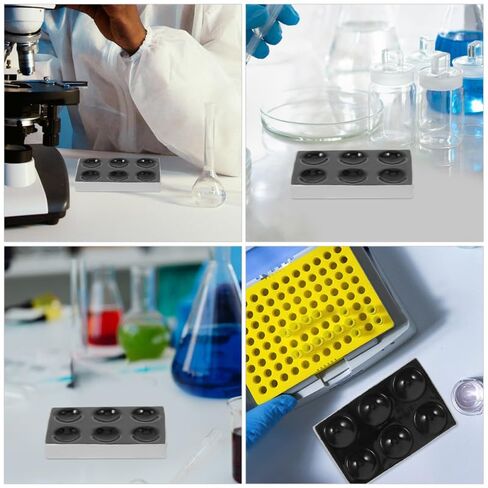 OUNONA Porcelain Spot Plates for Experiment 3.54X2.36 Inch Ceramic 6-Well Reaction Plate for Laboratory Chemical Testing and Scientific Analysis in Saudi Arabia