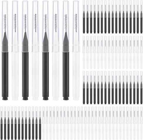 100 Pcs Interdental Brushes, 6 Sizes Braces Flossers for Cleaner Braces Brush Soft Dental Brushes Toothpicks Dental Floss Picks Dental for Braces Oral Cleaning(10 Colors) in Kuwait