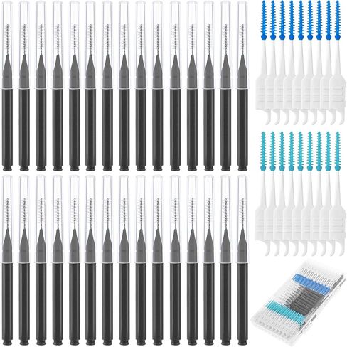 255 Pieces Braces Flossers for Braces, Interdental Brush Soft Dental Floss Picks Braces Cleaning Kit Toothpick Dental Brush Braces Teeth Flossers Brushes for Tooth Cleaner(Multiple Sizes) in Saudi Arabia