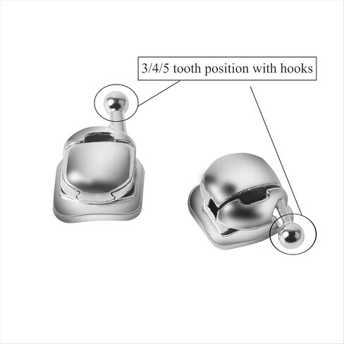 Teeth Metal Spherical Passive Self Ligating Bracket Monoblock/Moloblock Roth/MBT 022 Slot 3 4 5With Hook (Moloblock MBT 022 with 3 4 5 Hook) in Saudi Arabia