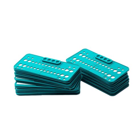 Dental Orthodontic Brackets Tray Holder 25PCS Braces Bonding Organizer Kit with 4 Mixing Holes (Blue) in Saudi Arabia