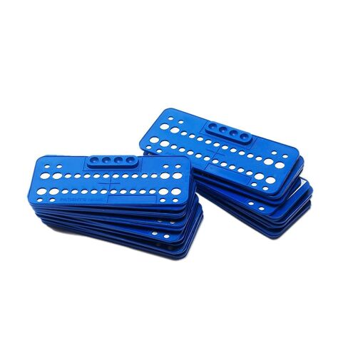 Dental Orthodontic Brackets Tray Holder 25PCS Braces Bonding Organizer Kit with 4 Mixing Holes (Blue) in Saudi Arabia