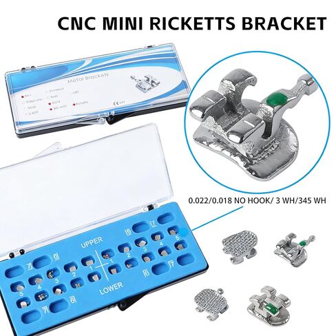 Dental Brackets Orthodontic Brace 20 Pcs Metal Bondanable Mini 022 018 345 Hook for Teeth Dental Treatment Materials (mini MBT 022) in Saudi Arabia