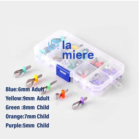 LA MIERE 50Pcs Dental Matrix Bands, Dental Metal Restoration Matrix Bands, Retainerless Orthodontic Sectional Contoured Matrices Automatrix with Lock in Kuwait