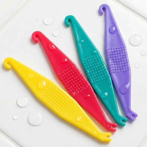 50 قطعة من أداة الشريط المطاطي لتقويم الأسنان، أدوات تقويم الأسنان المرنة الملونة للاستعمال مرة واحدة، أداة تثبيت الأسنان البلاستيكية لتقويم الأسنان مع خطاف ودفع للرجال والنساء - ألوان مختلطة in Kuwait