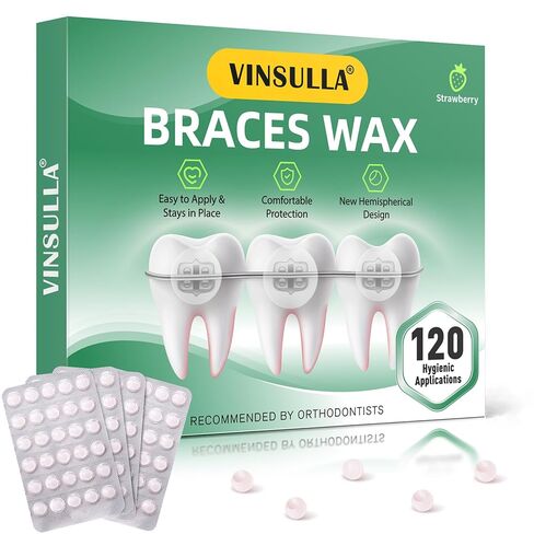 Orthodontic Wax for Braces Wax 120 Individual Hygienic Packaging Dental Wax Dots Strawberry in Saudi Arabia