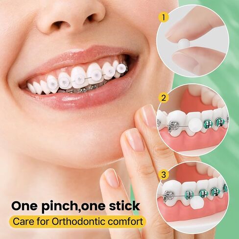 Orthodontic Wax for Braces Wax 120 Individual Hygienic Packaging Dental Wax Dots Strawberry in Saudi Arabia