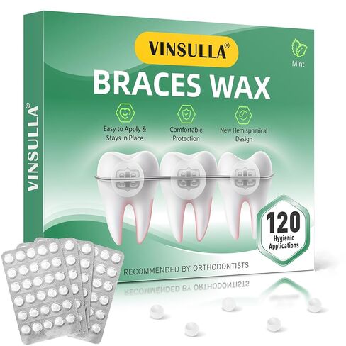 Orthodontic Wax for Braces Wax 120 Individual Hygienic Packaging Dental Wax Dots Strawberry in Saudi Arabia