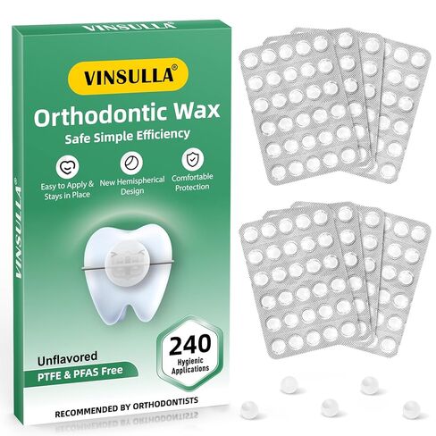 Orthodontic Wax for Braces Wax 120 Individual Hygienic Packaging Dental Wax Dots Strawberry in Saudi Arabia