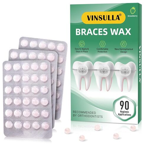 Orthodontic Wax for Braces Wax 120 Individual Hygienic Packaging Dental Wax Dots Strawberry in Saudi Arabia