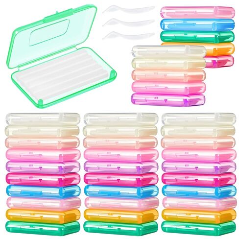 Tondiamo 40 Pack Clear Braces Wax for Teeth Dental Wearer Orthodontic Tooth Wax for Braces and Oral Appliances with Colorful Storage Case and Smell(Mixed Flavors) in Kuwait