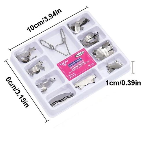 Dental Sectional Matrix System Band No1.330 with Resin Clamping/Seperating Spring Clip Assorted Sizes Soft Metal for Dental Restoration Tools in Kuwait