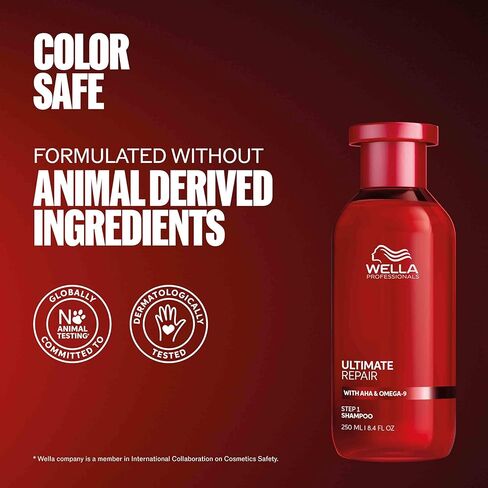 Wella Professionals ULTIMATE REPAIR Shampoo for Damaged Hair | Repairs, Strengthens, & Moisturizes with AHA & Omega-9 | For All Hair Types in Saudi Arabia