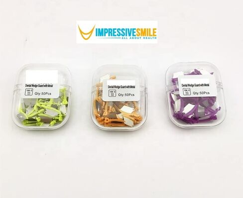 Dental Wedge Guard with Metal Plastic Knife and Protection Matrix for Teeth Interproximal Area 50pcs/box (SMALL) in Kuwait