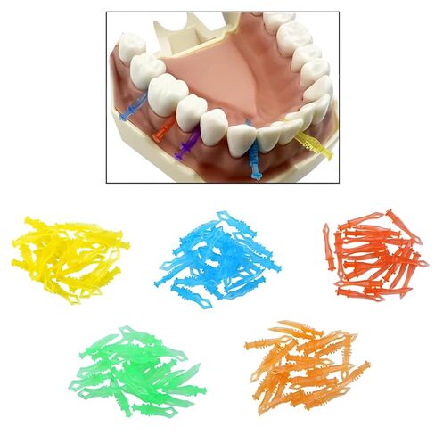 Dental Interdental Wedges Kit Adaptive Teeth Gap Wedge Tulwar/Diamond/Wedges Knife for Dental Tooth Restoration Material (Wedges MIix Kit) in Kuwait