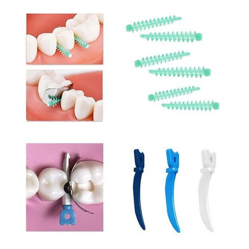 Dental Interdental Wedges Kit Adaptive Teeth Gap Wedge Tulwar/Diamond/Wedges Knife for Dental Tooth Restoration Material (Wedges MIix Kit) in Kuwait