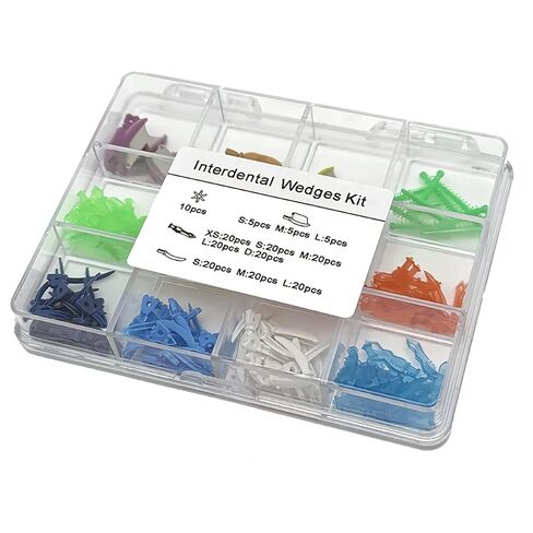 Dental Interdental Wedges Kit Adaptive Teeth Gap Wedge Tulwar/Diamond/Wedges Knife for Dental Tooth Restoration Material (Wedges MIix Kit) in Kuwait