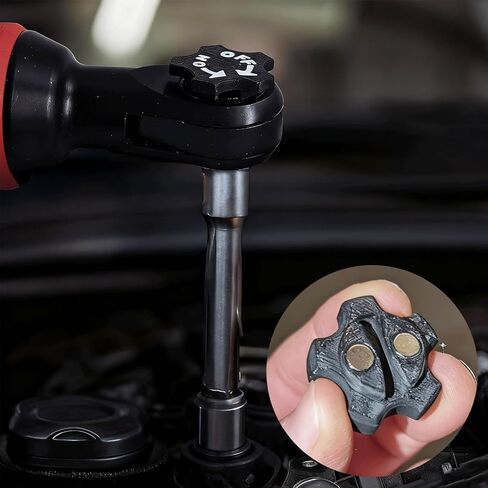 2PCS Magnetic Ratchet Switch Compatible with Milwaukee M12, Reversible Ratchet Knob 3/8 Socket in Kuwait