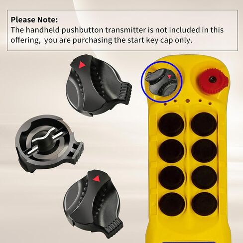6 Pack 0-PWK-01 Start Power Button Keycap Compatible with Magnetek Transmitter Key Switch, Radio Transmitter Key Switch Button Keycap Fits 4PB,6PB,8PB,12PB TX Units Remote Controls ON/OFF Power Keycap in Kuwait