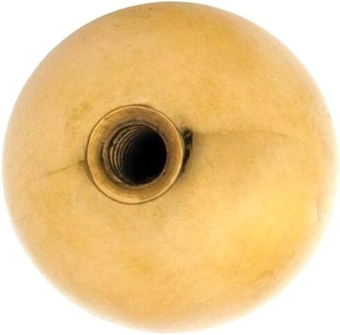 SBDs Phenolic ABS Yellow Hard Plastic Ball Knob - Female | 3/8"- 16 Thread Pitch 15/16" Depth 1-3/8" Diameter, 1-1/2" Height w/Brass Coated Metal Insert - Heavy Duty 1.02 Oz in Saudi Arabia