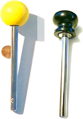 SBDs Phenolic ABS Yellow Hard Plastic Ball Knob - Female | 3/8"- 16 Thread Pitch 15/16" Depth 1-3/8" Diameter, 1-1/2" Height w/Brass Coated Metal Insert - Heavy Duty 1.02 Oz in Saudi Arabia