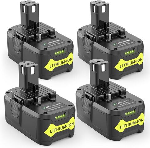 6 حزمة 6.0AH 18V استبدال بطارية الليثيوم لـ Ryobi RB18L50 P108 P102 P104 بطاريات الأدوات اللاسلكية عالية السعة مع مؤشر LED in Kuwait