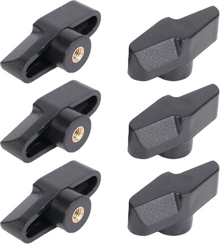 6 Pack Microphone Stand Wing Knobs Replacement M4 Threaded T-Plastic Wing Nuts Tightening Thumb Screw Knobs for Boom Arm Mic Stand Suspension Scissor Arm Camera Mount Overhead Phone Arm in Saudi Arabia
