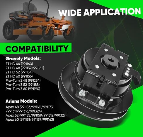 Upgraded Bearings 59118500 Electric PTO Clutch fits Ogura, Ariens Apex, Gravely ZT HD Pro-Turn Z 44 48 52 60 Replaces 53797600 05118900 Zero Turn Mower in Kuwait
