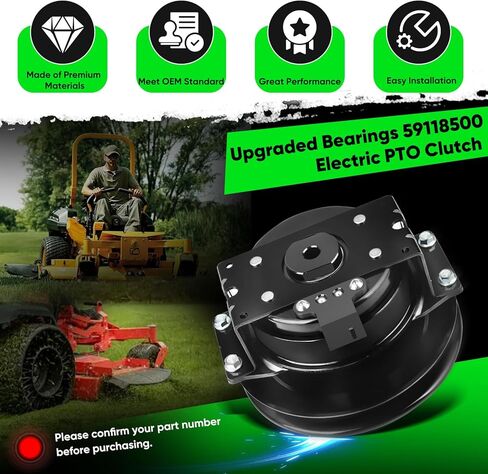 Upgraded Bearings 59118500 Electric PTO Clutch fits Ogura, Ariens Apex, Gravely ZT HD Pro-Turn Z 44 48 52 60 Replaces 53797600 05118900 Zero Turn Mower in Kuwait