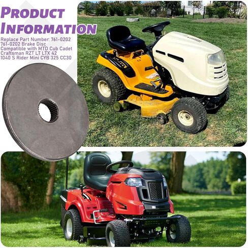 قرص فرامل 761-0202 متوافق مع MTD Cub Cadet Craftsman RZT LT LTX 42 1040 S Rider Mini CYB 325 CC30 in Kuwait