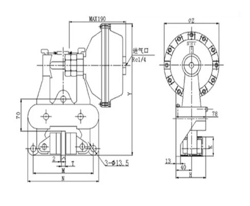 DBH-203 (يسار) فرامل قرصية هوائية أفقية فرامل قرصية هوائية in Kuwait