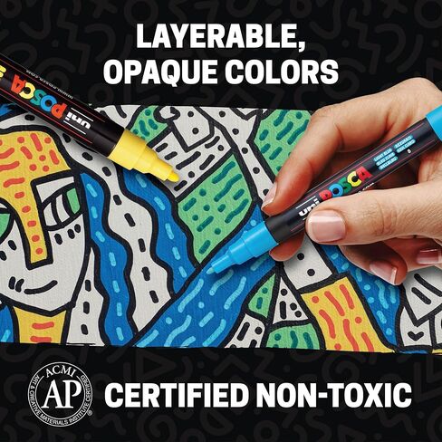 مجموعة أقلام تحديد فنية من بوسكا PC-8K مكونة من 8 ألوان متنوعة in Kuwait