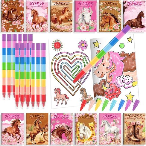 BenLouis 24 كتاب تلوين صغير للشتاء للأطفال مع 24 قلم تلوين للحيوانات القطبية تفضل الحفلات، كتب الأنشطة السائبة للأطفال في عطلة الشتاء حقيبة جودي هدية ستوفير مكافأة الفصول الدراسية in Kuwait