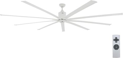 iLiving 102 بوصة، 6 شفرات BLDC مروحة سقف كبيرة، مروحة خارجية عالية الحجم منخفضة السرعة مع محرك قوي بدون فرش DC قابل للعكس صناعي تجاري وسكني، 12018 CFM عند 90 دورة في الدقيقة مع جهاز تحكم عن بعد بالأشعة تحت الحمراء in Kuwait