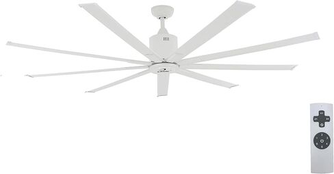 iLiving 102-Inch, 6 Blades BLDC Big Ceiling Fan, High Volume Low Speed Outdoor Fan with Powerful Brushless DC Motor Reversible Industrial Commercial and Residential, 12018 CFM at 90 RPM with IR Remote in Saudi Arabia