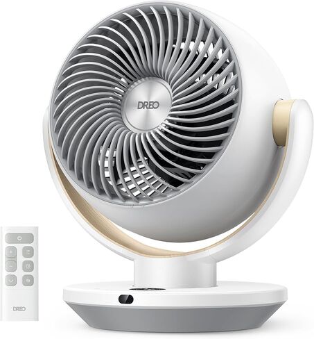 Dreo Fan for Bedroom, Desk Air Circulator Fans with Remote, 11 Inch Table Fan for Whole Room, 60ft Powerful Airflow, 120° Vertical Manual and 90° Oscillating, 4 Speeds, 8H Timer, 28dB Quiet, Home in Kuwait