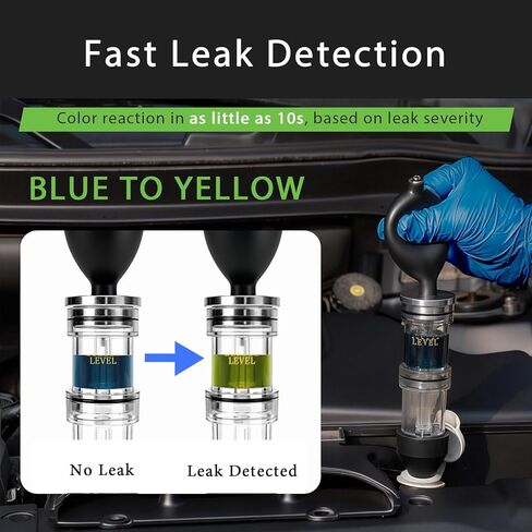 Dual-Chamber Head Gasket Tester Kit,Accurately and Quickly Detects Leaks in Head Gasket,Combustion Leak Tester—Compatible with Most Gasoline/Diesel Vehicles Models,Saves Time and Repair Costs in Kuwait