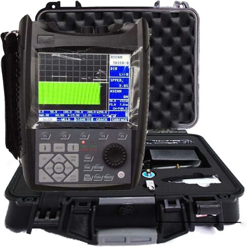 Ultrasonic Flaw Detector Defectoscope Scanning Range 0 to 25000mm 5.7 inch Ultrasonic Metal Flaw Detector 100 Channels Frequency 0.2 to 15MHZ 0 to 110db A Scan B-scan Thickness Color Gray USB in Saudi Arabia