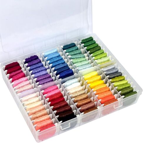 سوار سوار سوار سوار سوار سوار مجموعة مع 80 skeins تطريز خيط خيط كروس مع مربع التخزين in Kuwait