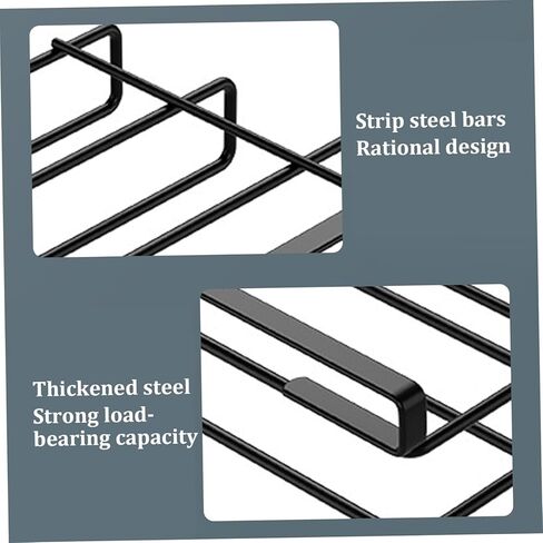 Chopping Board Rack Under Cabinet for Shelves with a Thickness of 2.7cm/1.06inch, Stainless Steel Cutting Coard Holder, No-Hole Multifunctional Kitchen Organizer Under Cabinet Shelf in Kuwait