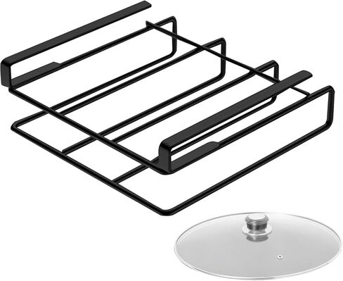 Chopping Board Rack Under Cabinet for Shelves with a Thickness of 2.7cm/1.06inch, Stainless Steel Cutting Coard Holder, No-Hole Multifunctional Kitchen Organizer Under Cabinet Shelf in Kuwait