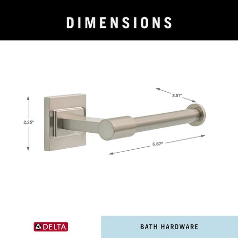حامل ورق المرحاض Delta Faucet McLaren (عبوة واحدة)، نيكل مصقول SpotShield، تصميم أوروبي فردي مثبت على الحائط MCL50-BN in Saudi Arabia