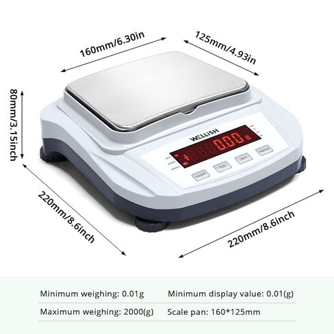 Lab Scale 2000g/0.01g High Precision Digital Scale Analytical Balance Electronic Scale for Kitchen Lab Weighing in Saudi Arabia