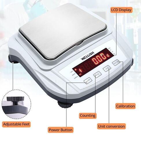 Lab Scale 2000g/0.01g High Precision Digital Scale Analytical Balance Electronic Scale for Kitchen Lab Weighing in Saudi Arabia