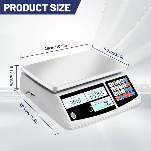 Industrial Counting Scale, Coin Scale to weigh Coins for Collectors, Scale for Parts and Coins,Digital Inventory Scale with Alarm Mode, (30kg/66lb, 0.1g), g/kg/lb in Kuwait