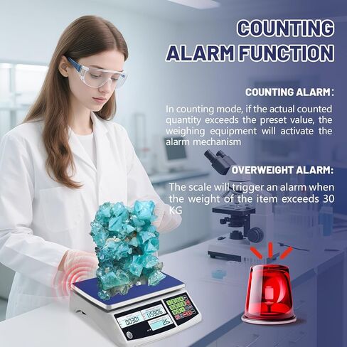 Counting Scale (30kg/66lb, 0.1g), g/kg/lb, Coin Scale, Precision Electronic Gram Scale for Parts and Coins,Digital Inventory Scale with Alarm Mode in Kuwait