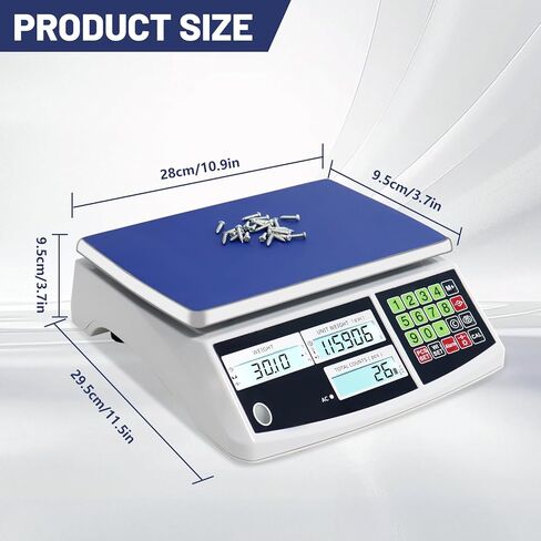 Counting Scale (30kg/66lb, 0.1g), g/kg/lb, Coin Scale, Precision Electronic Gram Scale for Parts and Coins,Digital Inventory Scale with Alarm Mode in Kuwait