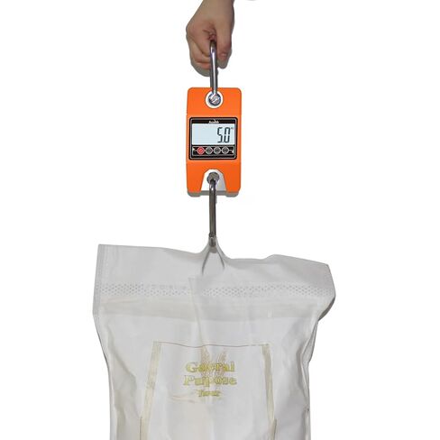 Hanging Weight Scale 400KG/880LB, Stainless Steel Digital Crane Scale, Suitable for Outdoor Farm Hunting Travel and Fishing (Orange) in Kuwait