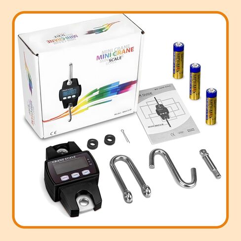 مقياس معلق رقمي، مقياس رافعة 880 رطل/400 كجم، مقياس معلق رقمي محمول، مقياس رافعة صغير مع شاشة LCD وخطافات، جسم من سبائك الألومنيوم للصيد، في الهواء الطلق، صيد الأسماك، المزرعة (أسود) in Kuwait